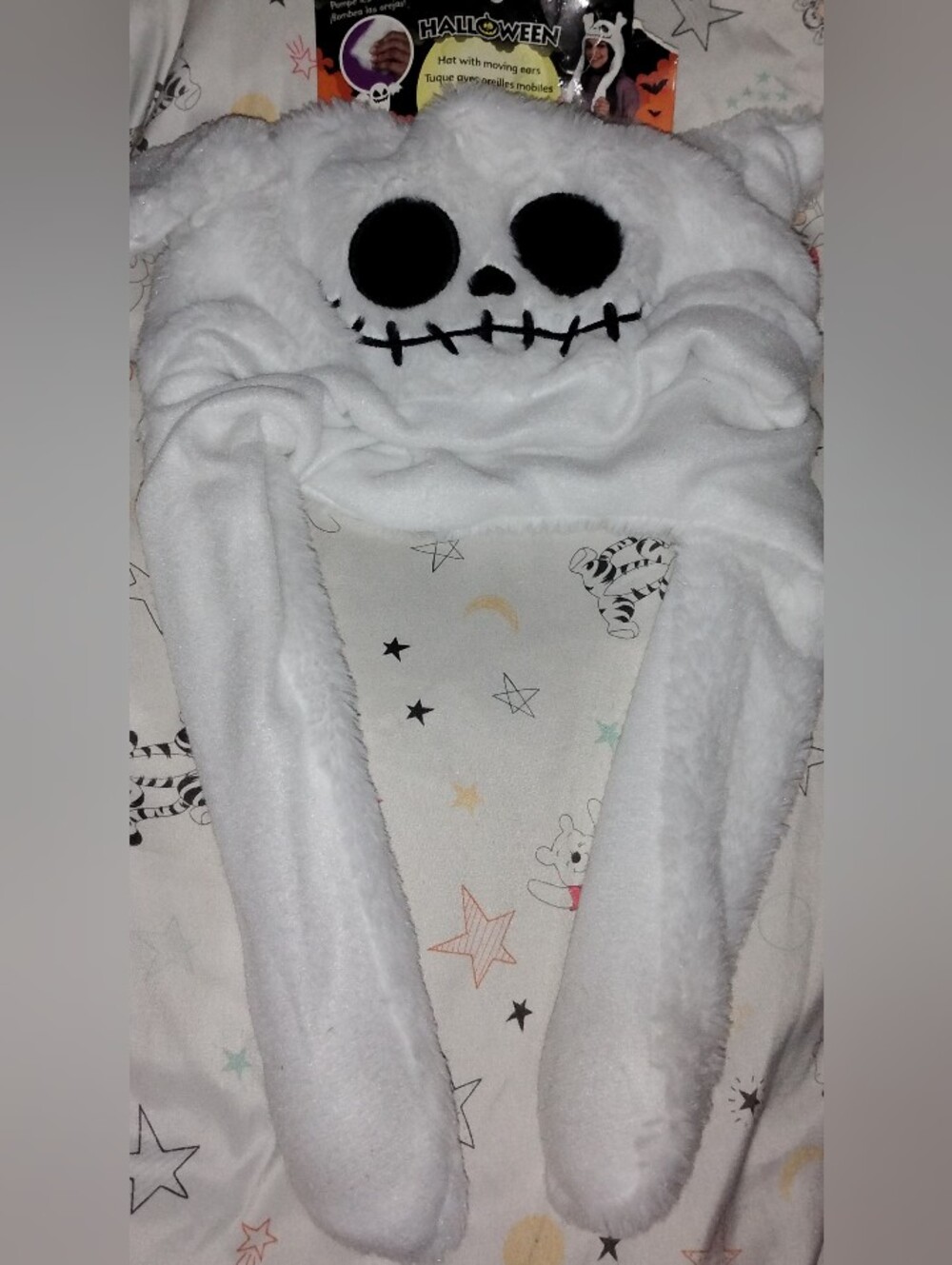 Kids Halloween White Plush Nightmare Before Christmas Hat